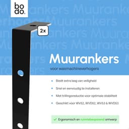 Bodo® Muuranker set Zwart - Voor de Bodo Wasmachine Verhoger — thumbnail 4