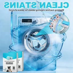 48 Stuks Wasmachine Reinigingstabletten, Sterk Tegen Geur en Kalk, Verwijdert Huisdierhaar en Zorgt voor Diepe Reiniging — thumbnail 3