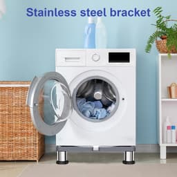 Wasmachine verhoger - Apparaat voetstuk - Apparaten verhogen - Verstelbare lengte - 60x60x20 cm - Zilver — thumbnail 3