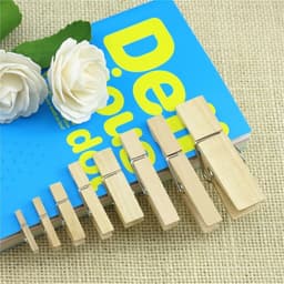 Houten Clips - Decoratie Pinnen - Knutselen en Organiseren - Eenvoudig te gebruiken - 200 stuks - Houtkleur — thumbnail 2