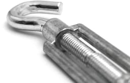 aladdien - Design61 Set van 2 spansloten - Spanhaken voor waslijn - Zilver - Draadspanners voor draadhekken - Voor buitengebruik - M6 x 60 mm — thumbnail 2