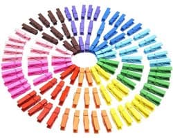 Kleurrijke Mini Houten Wasknijpers - 100 Stuks voor Fotografie en Decoratie