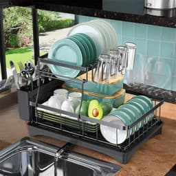 Betaalbare Goederen® Droogrek keuken - 2 tier - droogrek hangend - afdruipplank - droogrek - afdruiprek - afwasrek — thumbnail 2