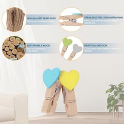 Set van 100 Kleine Houten Wasknijpers voor Decoratie en DIY — thumbnail 5