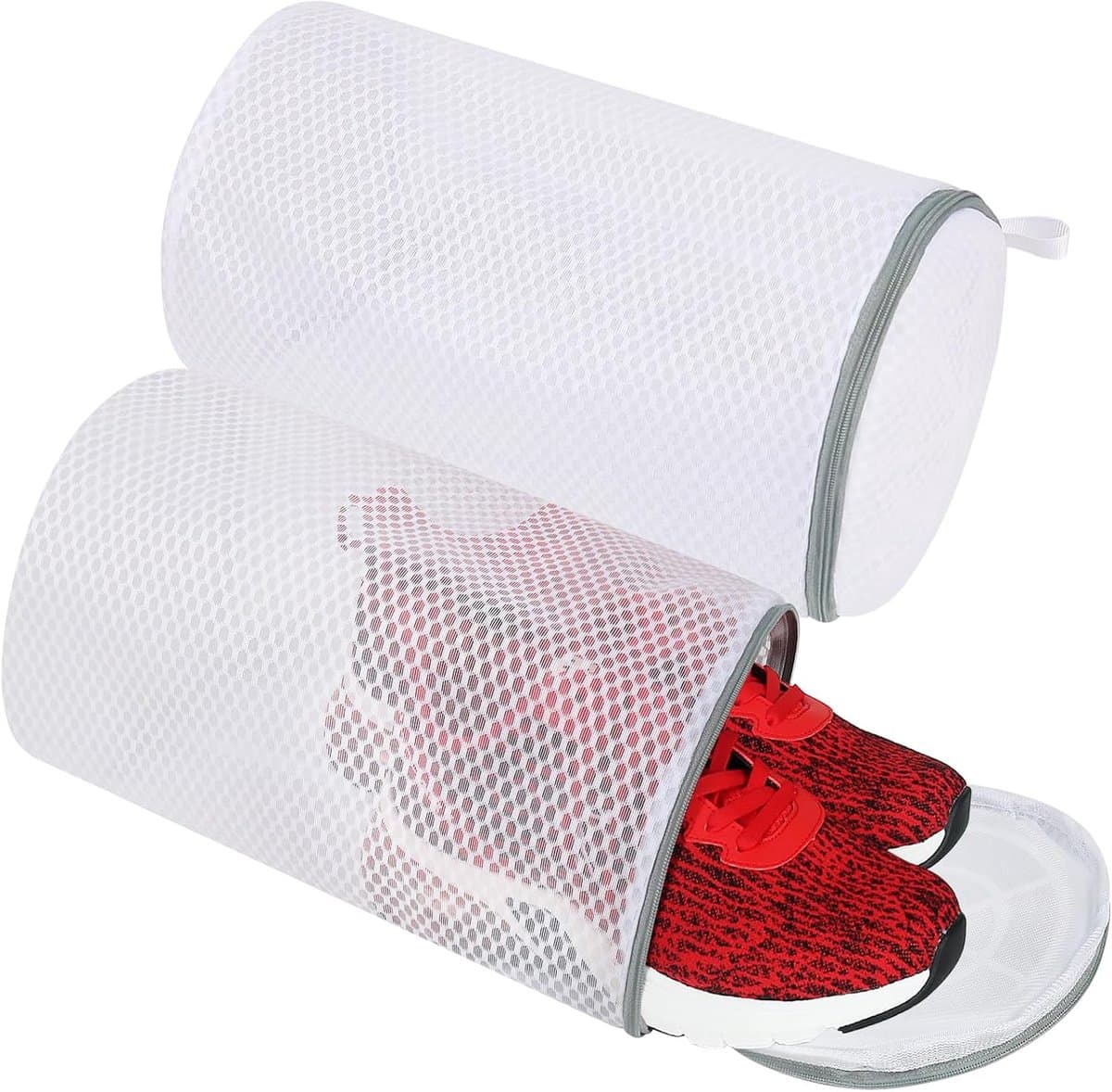 Waszak voor Schoenen - 2-Pack Honingraat Waszakken met Rits - Anti-Vervorming Wasnet voor Sportschoenen,Sokken, BH's en Speelgoed - Herbruikbare - 35 x 20 cm — afbeelding 1
