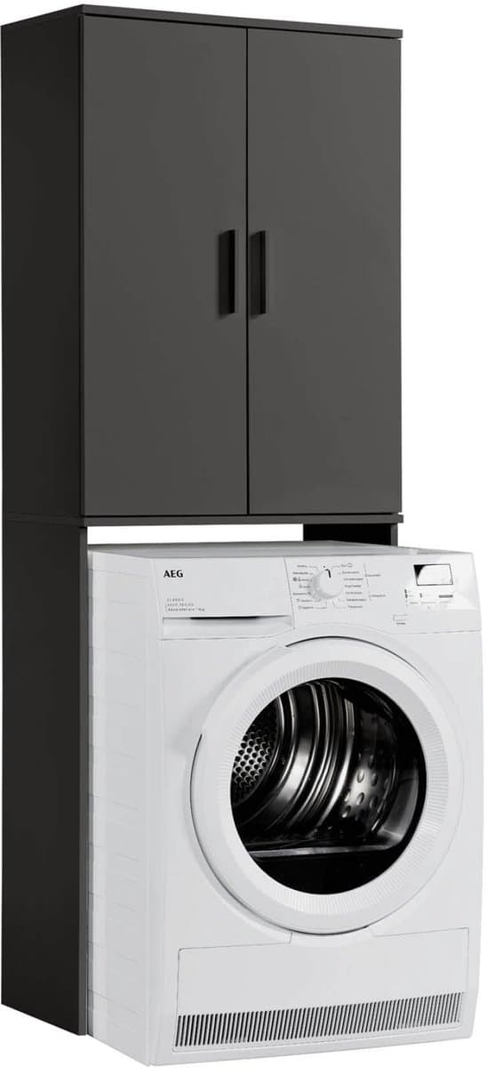 mokebo wasmachine kast 'Der Saubermann' opbouw voor wasmachine in antraciet — afbeelding 1