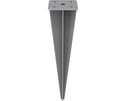 Furnstar GSA001 Grondanker voor Staande Palen van Zijluifels – Grijs – 46 cm Hoog Furnstar Grondankerset – Voor Aluminium Zijmarkiezen – Incl. Schroeven en Houder