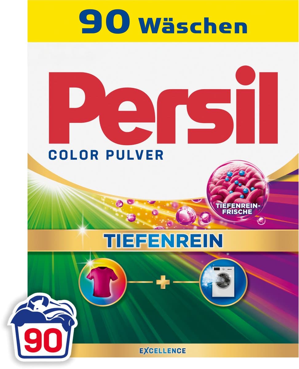 Persil Waspoeder Color - Wasmiddel - Gekleurde Was - Krachtige Vlekverwijdering - Hygiënische frisheid - Grootverpakking - 90 Wasbeurten — afbeelding 1