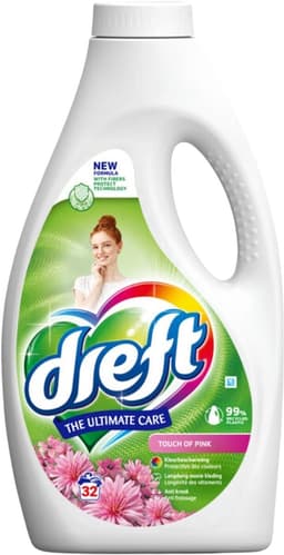 Dreft Vloeibaar Wasmiddel Touch of Pink 32 Wasbeurten 1,4 liter - 1 stuk — thumbnail 2
