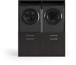 Wasophoogte® Wasmachine Kast Oslo - Wasmachine verhoger - Wasmachine ombouw - 700(D)*1330(B)*1580(H) mm - Zwart — thumbnail 1