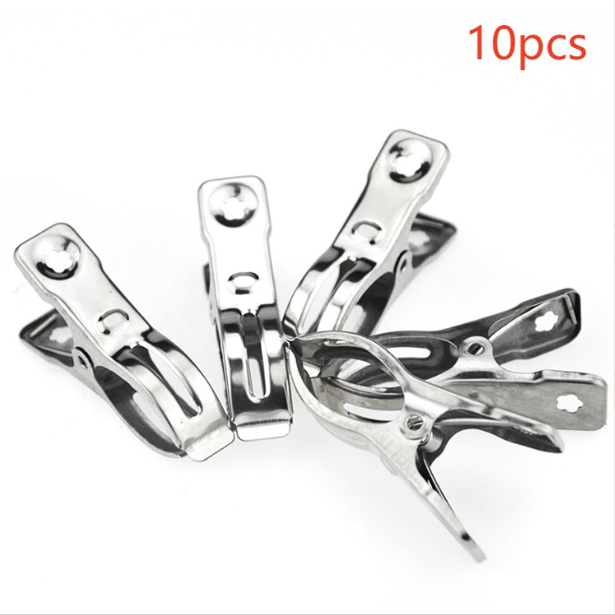 Roestvrij stalen clip, huishoudelijke kleding clip, winddichte clip, waslijn clip, handdoek clip, dekenhouder, 6cm kleine deken clip, set van 10 stukken — afbeelding 1