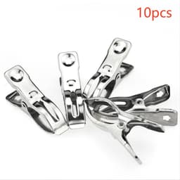 Roestvrij stalen clip, huishoudelijke kleding clip, winddichte clip, waslijn clip, handdoek clip, dekenhouder, 6cm kleine deken clip, set van 10 stukken — thumbnail 1