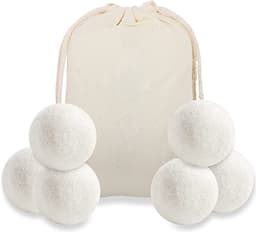 Duurzame wollen droger ballen - Drogerballen - Dryer balls - Wasdroger ballen - Ballen voor snellere droogtijd - Drogerbollen - 6 stuks — thumbnail 2