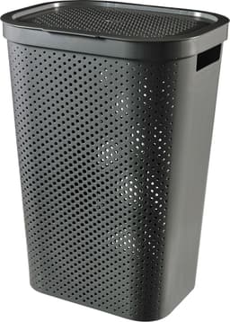 Curver Infinity Recycled Dots Wasmand met deksel - 60L - Antraciet — thumbnail 1