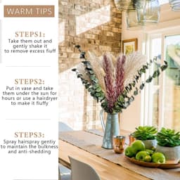 Droogbloemen decoratie natuurlijke doe-het-zelf droogbloemen boeket ideaal voor boho woonkamer-bruiloft slaapkamer en vazen (LZGSGO-0111) — thumbnail 4