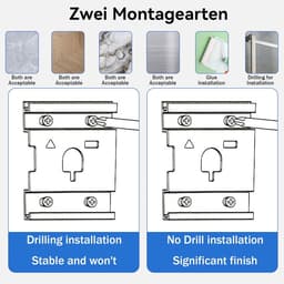 Waslijn, uittrekbaar, 4,2 m waslijn, wandmontage waslijn, intrekbaar, niet doorhangend roestvrij staal, ruimtebesparend voor badkamer, balkon en camper, handdoekdroger, montage zonder boren, wit — thumbnail 2