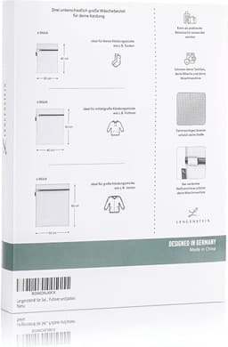 Set van 5 Wasnetjes - Grijs - 50 x 60 cm - Nylon met Verborgen Ritssluiting - Voor Ondergoed, Sokken en Jassen — thumbnail 5