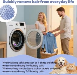 9 stuks wasmachine-ballen, herbruikbare wasballen, verbetert het wassen, anti-spoelen, anti-rimpelbal, drogerbal voor droger en wasmachines — thumbnail 2
