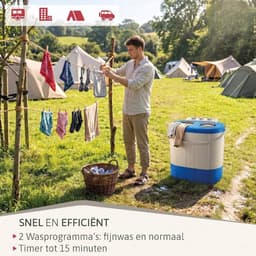 Kavo® Mini Wasmachine - Camping Wasmachine - Miniwasmachine met Centrifuge — thumbnail 2