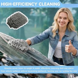 2 Stuks Autowashandschoen Voor Mercedes-Benz Sprinter Panel Van Compact (W907/W910) 2018-, Microvezel Autowashandschoen Anti-streep En Anti-kras Zacht Autoreinigingshandschoen Voor Lak Glas — thumbnail 4