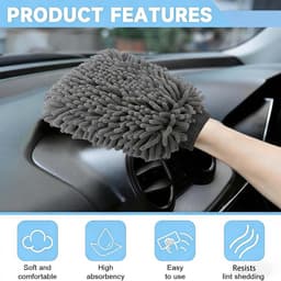 2 Stuks Autowashandschoen Voor Mercedes-Benz Sprinter Panel Van Compact (W907/W910) 2018-, Microvezel Autowashandschoen Anti-streep En Anti-kras Zacht Autoreinigingshandschoen Voor Lak Glas — thumbnail 5