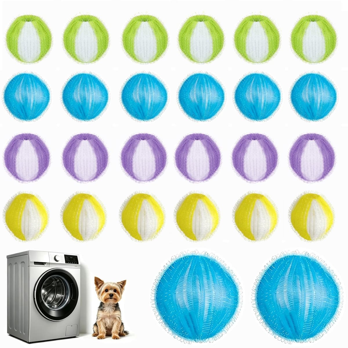 Herbruikbare Wasballen voor Dierenharen in de Wasmachine — afbeelding 1