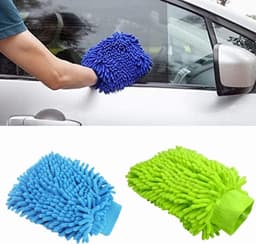 2 stuks microvezel washandje - reinigingshandschoenen voor voertuigen en huishoudelijk gebruik — thumbnail 2
