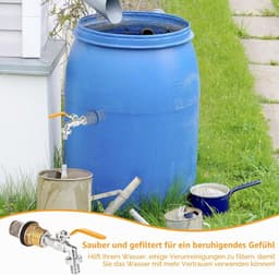 Kogelkraan voor regenton 3/4 inch messing — thumbnail 5