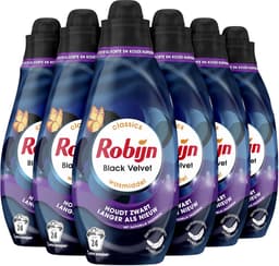 Robijn - Vloeibaar Wasmiddel - Klein & Krachtig - Black Velvet - 6 flessen - 144 wasbeurten - Voordeelverpakking — thumbnail 2