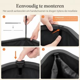 KLS® Wasmand 2 Vakken - Wasmand - Wasbox met 2 Vakken - Zwart - 60cm x 40cm x 67cm — thumbnail 2