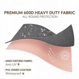 waslijn Cover 16x16x165cm Waterdichte Roterende Droger Cover Kleding Luchter Met Zip 600D Hoge Dichtheid Oxford PVC Coating, Groen — thumbnail 4