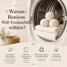Elzusha - Natuurlijke Wasdrogerballen van Wol XL — thumbnail 4