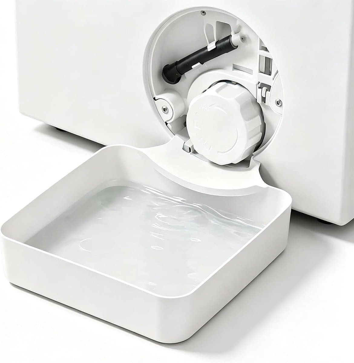Lekbak Wasmachine - Afvoerbak voor wasmachines - Wasmachine Wateropvangbak - Wasmachine opvangbak - voor wasmachine en vaatwasser - Opvangbak - Lekbak - Wateropvangbak - voor kelders, appartementen, stacaravans, garages, woningen - 17.8*17.8 cm - wit — afbeelding 1