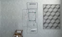 Inklapbaar Droogrek Universeel Wasrek voor in de Badkamer/Tuin/Slaapkamer/Balkon - Aluminium 163 x 100 x 118 cm — thumbnail 2