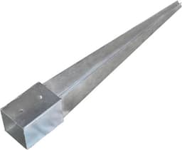 vidaXL - Grondpinnen - 6 - st - 10x10x76 - cm - gegalvaniseerd - staal - zilverkleurig — thumbnail 4