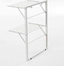 Inklapbaar Droogrek Universeel Wasrek voor in de Badkamer/Tuin/Slaapkamer/Balkon - Aluminium ‎7.1 x 3.4 x 10.5 cm; 3.5 kg — thumbnail 3
