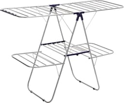 Inklapbaar Droogrek Universeel Wasrek voor in de Badkamer/Tuin/Slaapkamer/Balkon - Aluminium 61.8 x 22 x 44.5 centimeter — thumbnail 1