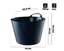 KADAX Flexibele mand universele wasbak 42L marineblauw