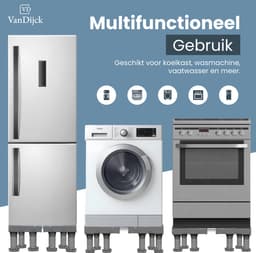 VanDijck Wasmachine Verhoger - 12 Poten - Verstelbaar 45-75 cm - Max 500 kg — thumbnail 3