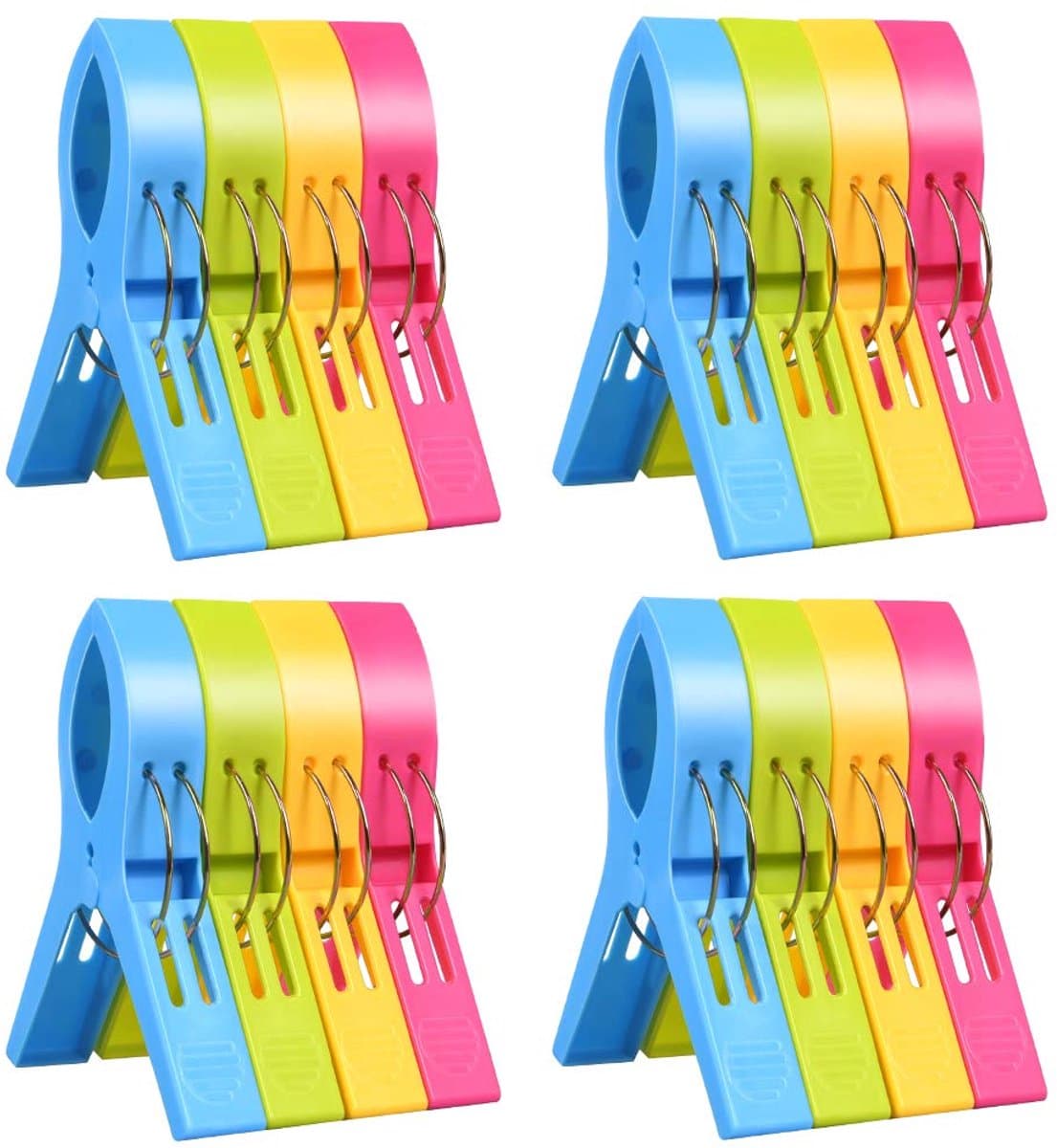 Ynkkvre - Wasknijpers - Handdoekclips - Strandhanddoek Clips - Winddichte Clips voor Kleding en Strandhanddoeken op het Strand en Ligbedden — afbeelding 1