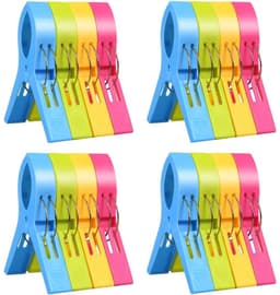EXCITAT Wasknijpers - Handdoekklemmen - Strandhanddoekklemmen - Badhanddoekklemmen - Winddichte clips - Geschikt voor wasgoed, strandlakens, badlakens en meer - 16 pack — thumbnail 1