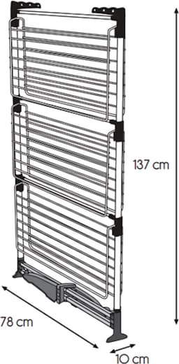 Tomado - Droogtoren Ciclone - 40 meter drooglengte - Zilvergrijs - Inklapbaar - Met haken voor kledinghangers - Aluminium en metaal - 5 jaar garantie — thumbnail 2