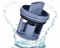 pluizenfilter - geschikt voor geschikt voor Bosch Siemens 00647920 - 00605010 - Vervanging plug WM1095 - WM1065 - WD7205 - filterdop pluizenfilter - blauw — afbeelding 1