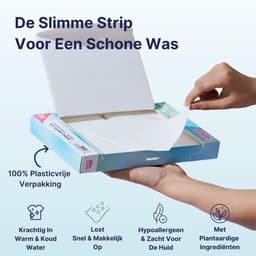 Pure Laundry Club Wasstrips - Clean Cotton - 100 Wasbeurten - Krachtige Reiniging - Plasticvrij Wasmiddel - Wasmiddeldoekjes voor Wit, Kleur & Zwart — thumbnail 2