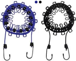 Draagbare Reiswaslijn met 12 Kledingclips - Verstelbare en Uittrekbare Kledinglijn voor Binnen en Buiten