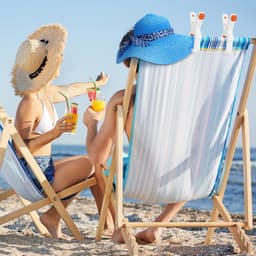 Wasknijpers - Set van 6 kleurrijke strandlakenklemmen - Grote plastic wasknijpers - Winddicht en gemakkelijk te gebruiken voor ligstoelen, ligstoelen, dekens en zwembadstoelen — thumbnail 4