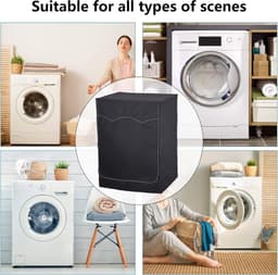 Wasmachine Hoes - Wasmachine Beschermer - Wasmachine Cover - Wasmachine Overtrek - Wasdroger Beschermhoes - Stof- En Anti-Verouderingshoes - Waterdichte - Anti-Ultraviolet Wasmachine Beschermhoes - 60*55*85cm - Voor Pompdroger, Frontdroger — thumbnail 3