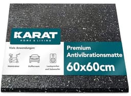 Anti-vibratie mat 60 x 60 cm - 2 cm dik - Geluidsisolatie - Rubber pad voor wasmachine, droger en fitnessapparatuur — thumbnail 1