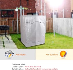 Wasmachine Hoes - Wasmachine Beschermer - Waterdicht, Zonwerend en Stofdicht - Past op de meeste machines met voorlader - 60 x 60 x 85 CM — thumbnail 3