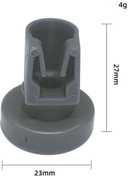 4 x Vaatwasser wiel - Vaatwasserrollenset , geschikt voor AEG Favorit Privileg Zanussi (2.3*2.7cm) — thumbnail 4